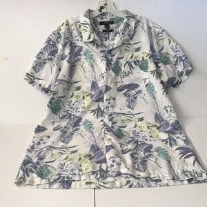 Marc Anthony Shirt Super Soft XL Slim Fit Tropical Print Pre-Owned